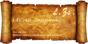 Lányi Zsuzsanna névjegykártya